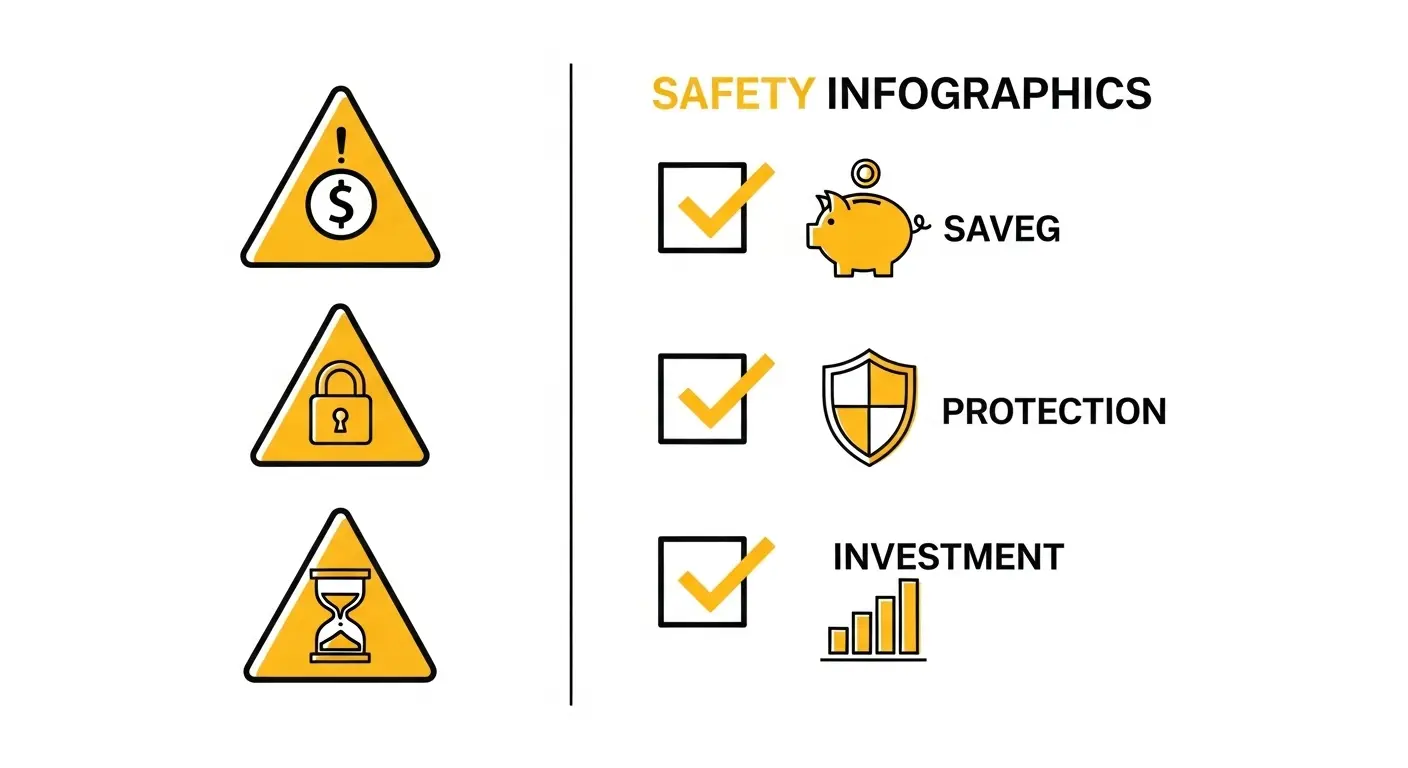 주의해야 할 금융 거래 특징을 상징적으로 표현한 이미지