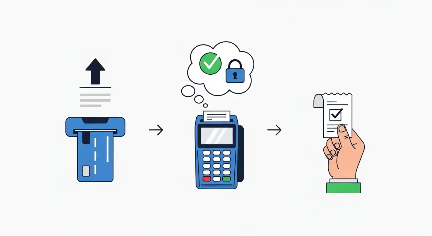 신용카드 결제와 정산 흐름을 안전하게 설명하는 구조 이미지