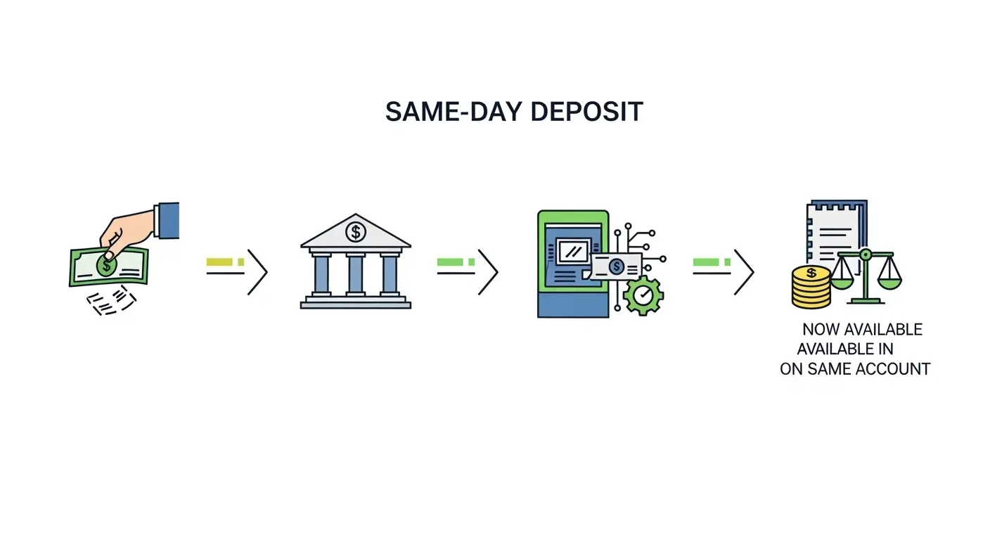 당일 입금 카드 현금화 구조를 시각적으로 나타낸 단계별 인포그래픽