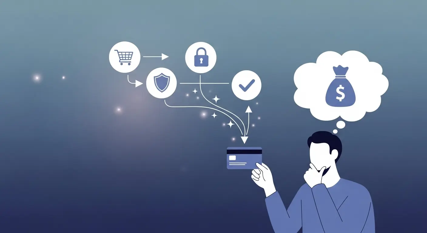 신용카드 결제 구조를 이해하는 금융 일러스트