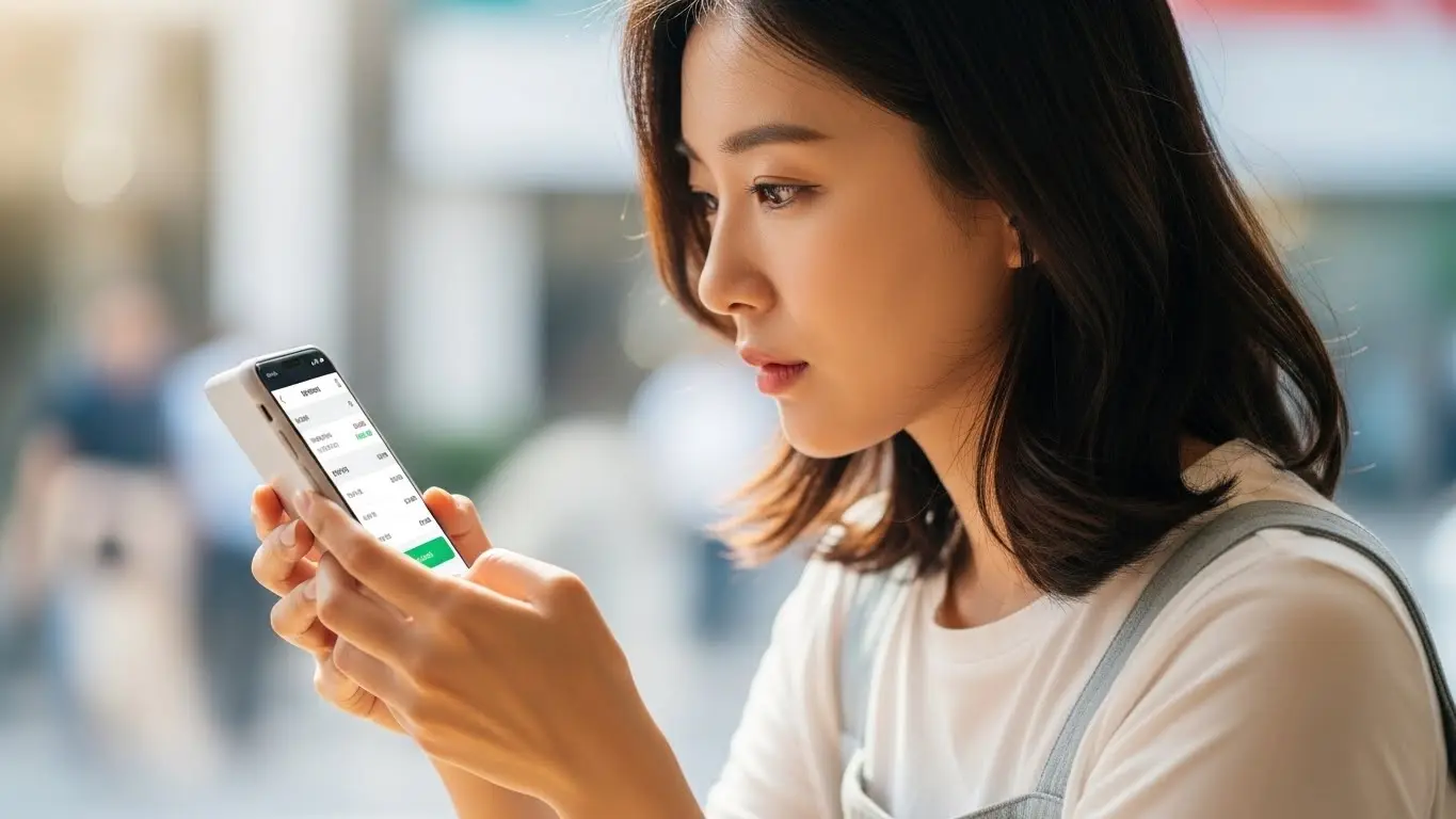 신용카드 현금화 필요 상황을 점검하는 소비자의 모습