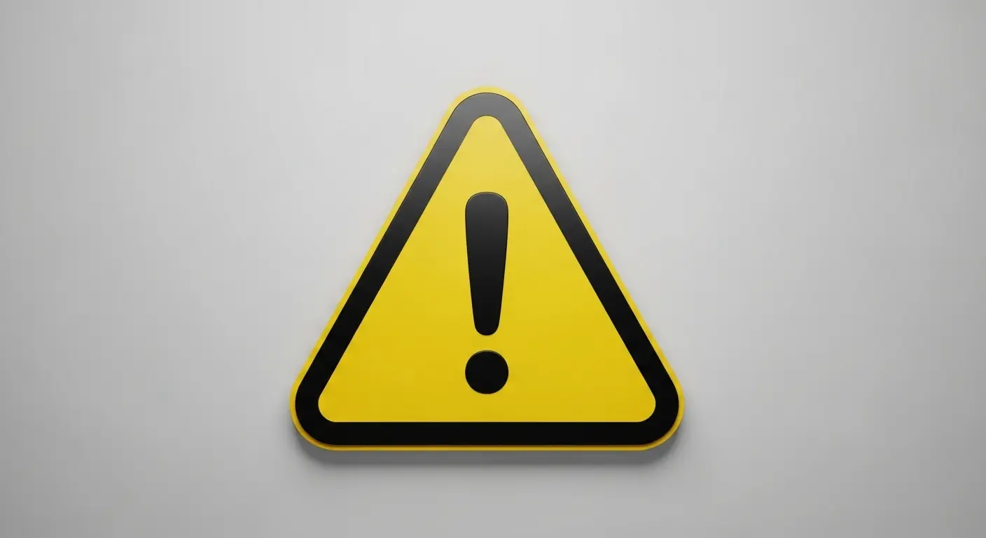 신용카드 현금화 이용 전 주의사항을 나타내는 경고 아이콘 이미지