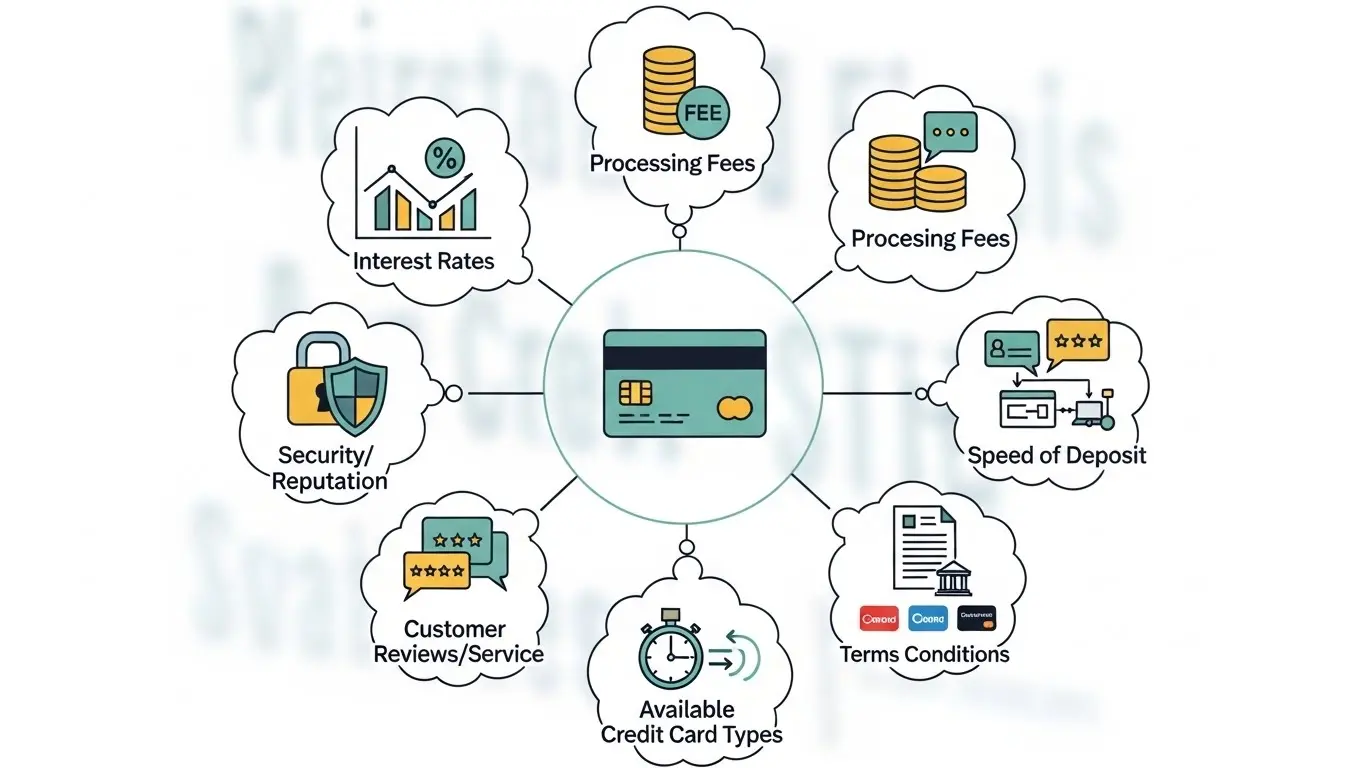 신용카드 현금화 사이트 선택 요소 설명 이미지