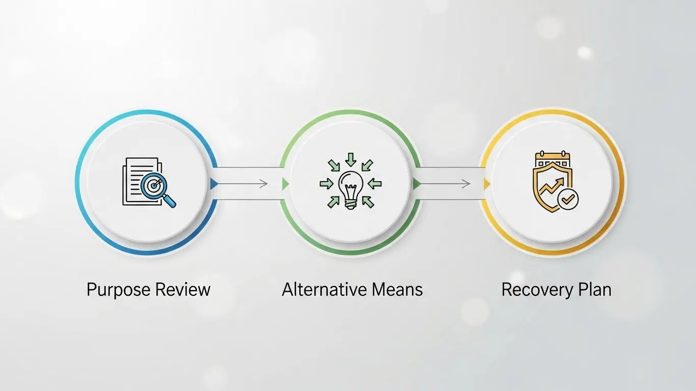 신용카드할부현금화 판단을 위한 3단계 자체 점검 흐름도