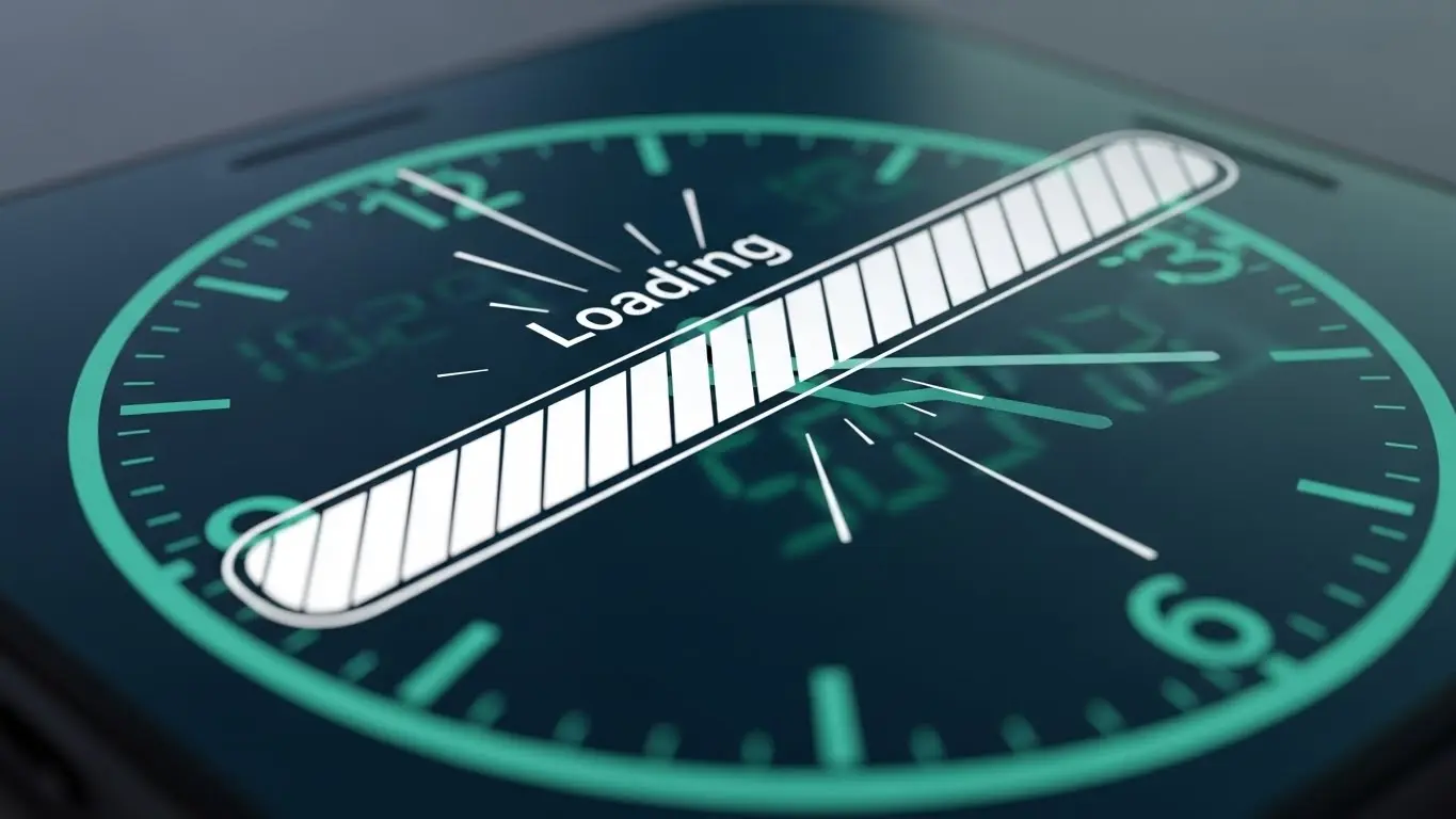 신속한 입금 처리와 간편한 모바일 신청 절차를 나타내는 스마트폰 그래픽