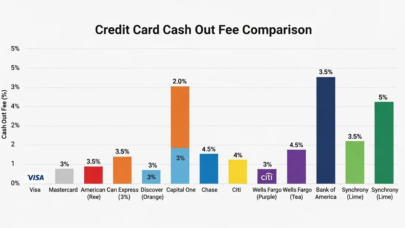 신용카드 현금화 수수료 비교 이미지