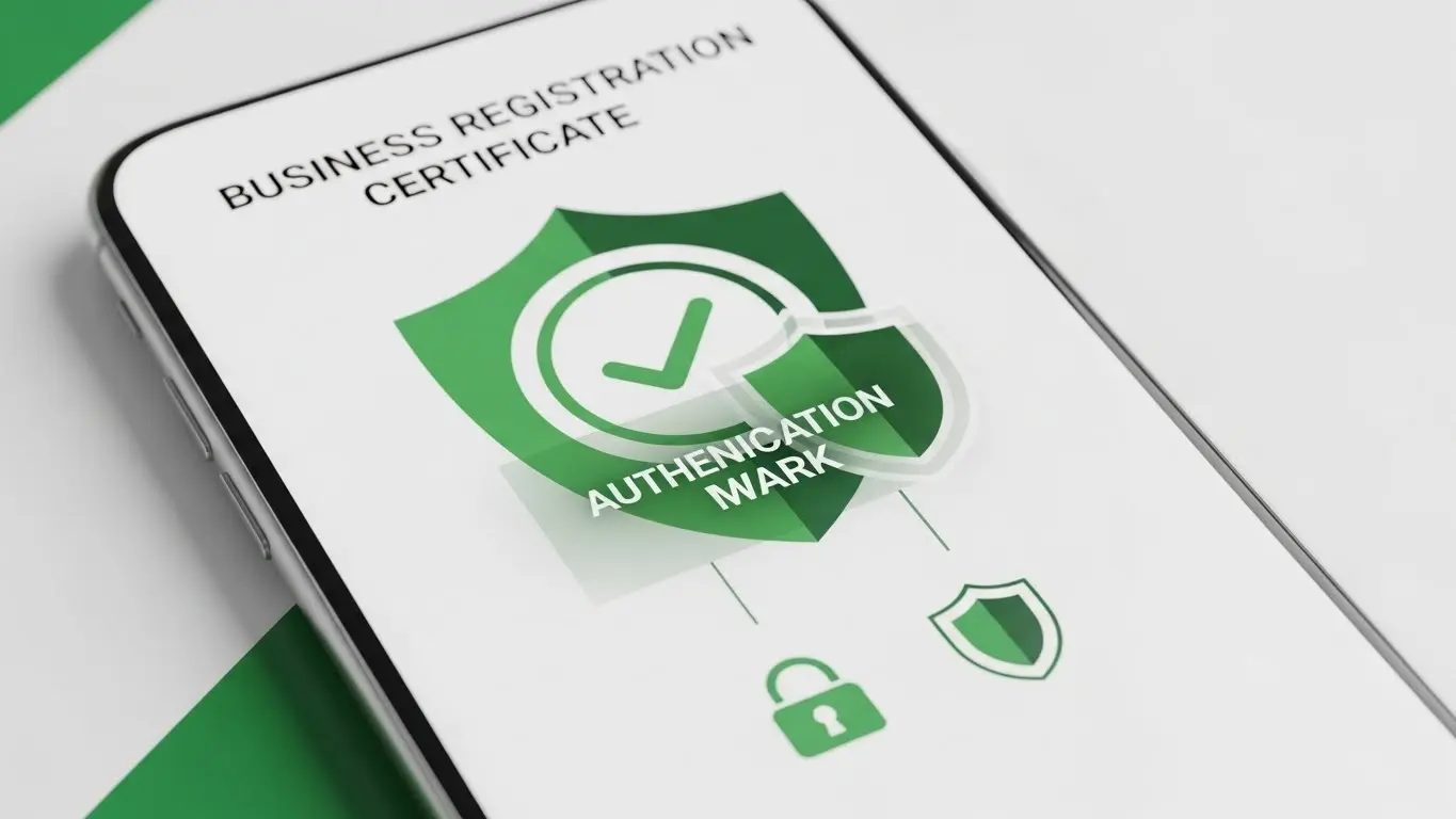 안전한 거래를 위한 정식 업체 검증 절차와 필수 보안 수칙 일러스트